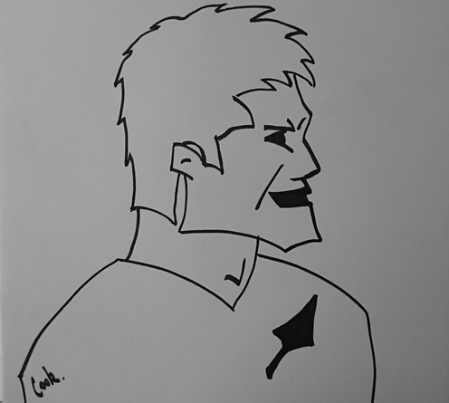 Richie McCaw - sketched by Make Lemonade NZ